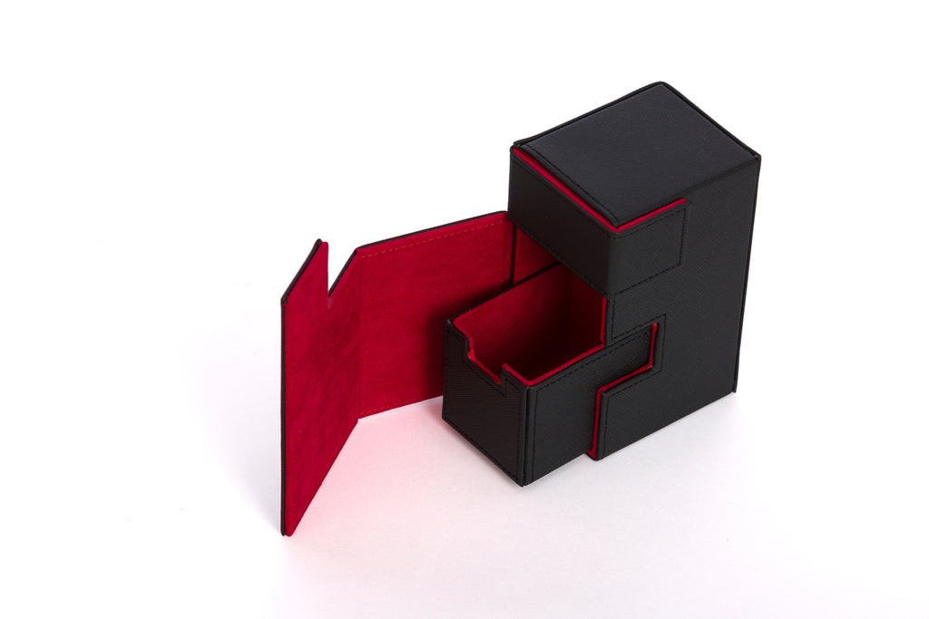 CardKnights Flip Tray Deck Box – Holds 80+ Cards