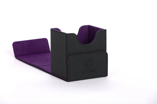 CardKnights Flip Tray Deck Box with Dice Tray – Holds 100 Cards