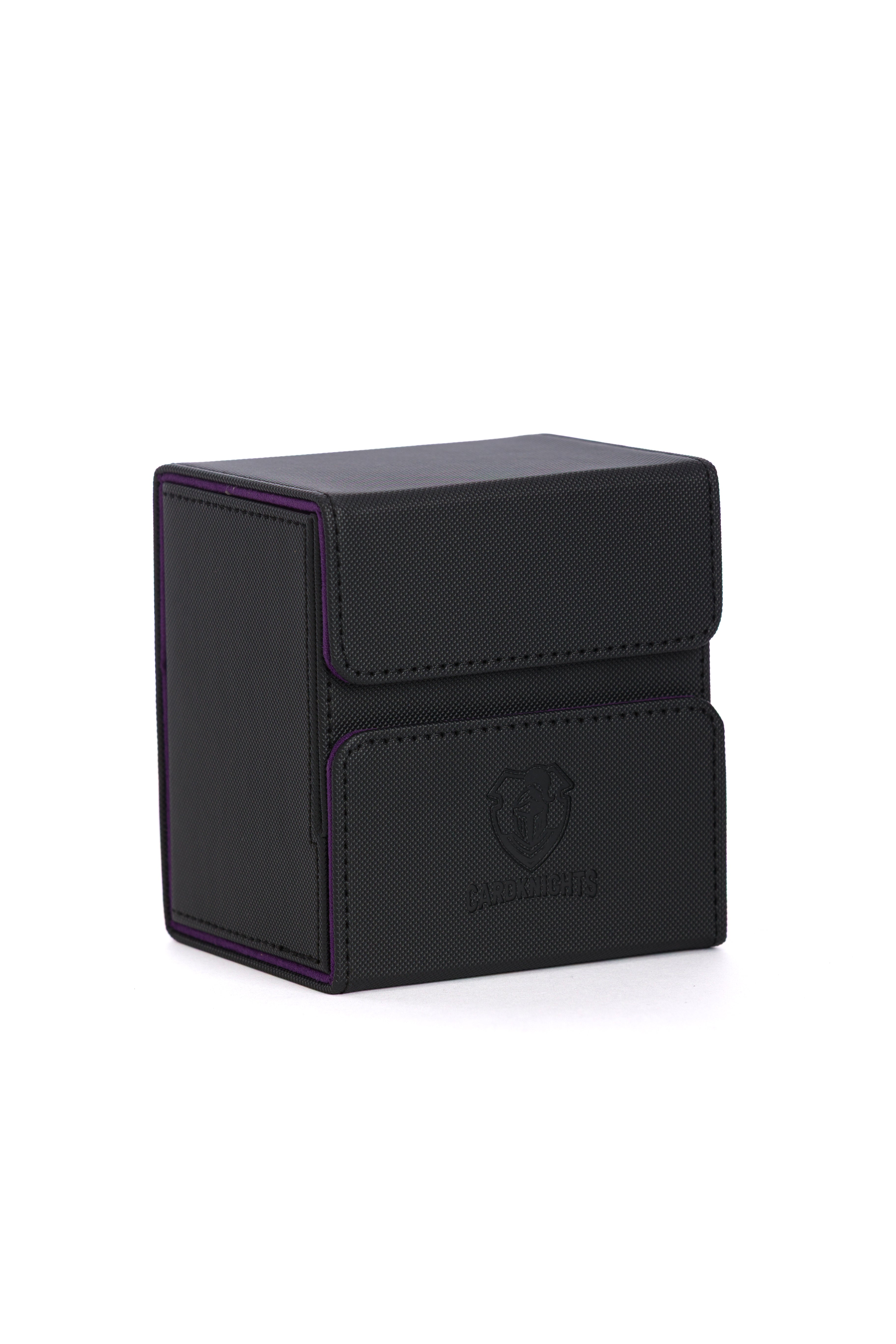 CardKnights Flip Tray Deck Box with Dice Tray – Holds 100 Cards